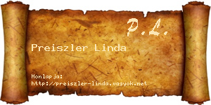 Preiszler Linda névjegykártya